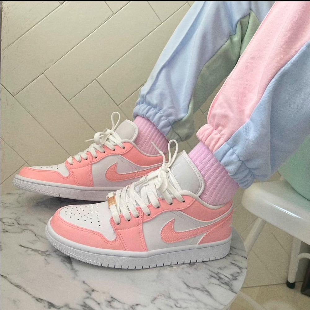 Custom Light Pink Air Jordan 1 Lows